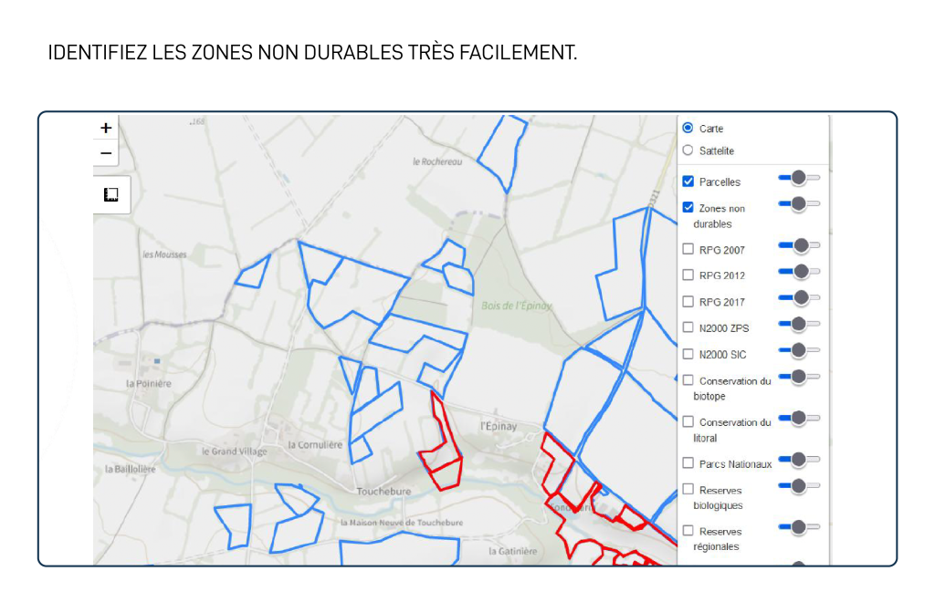 Identifiez les zones non durables très facilement